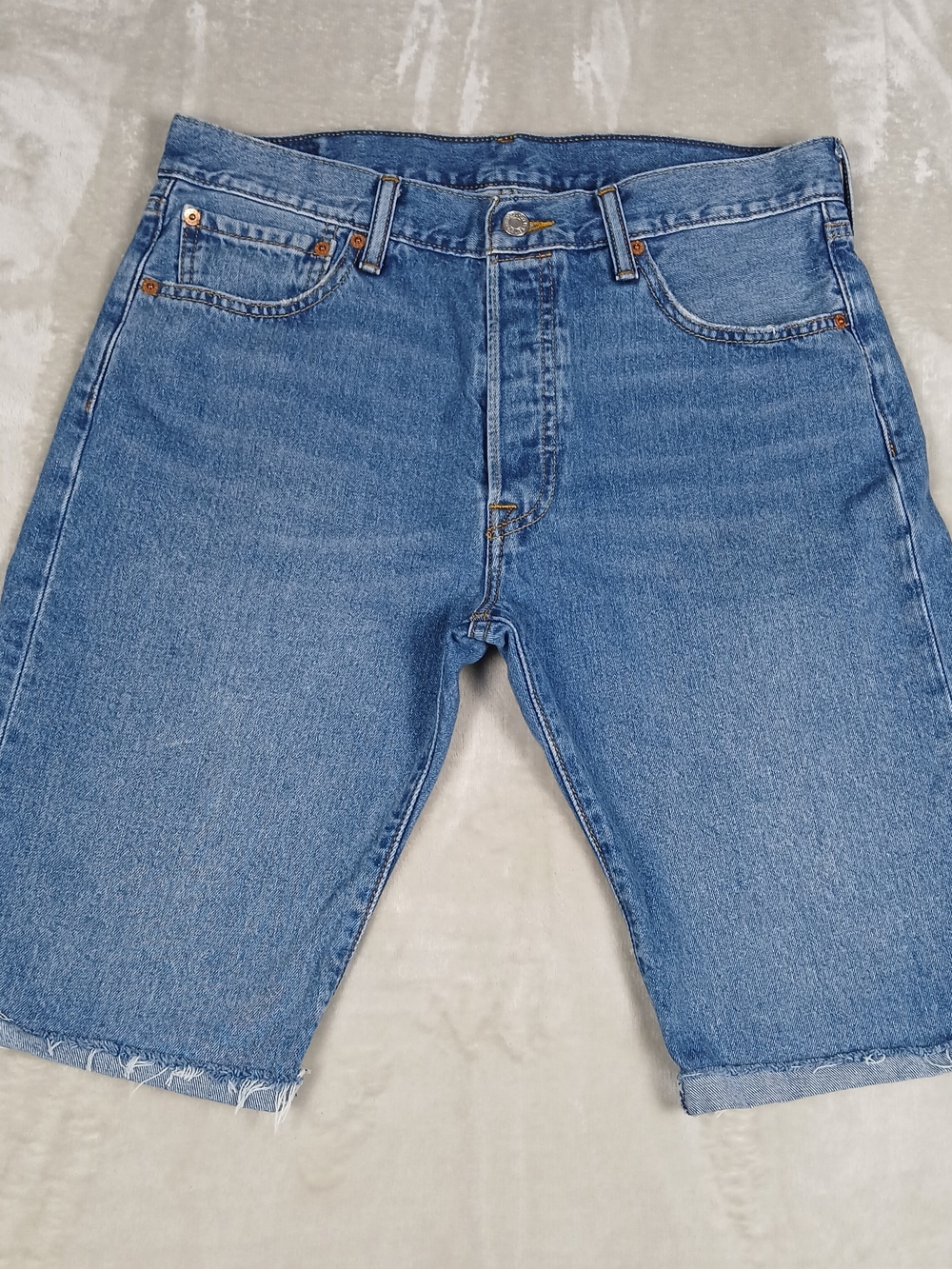 Levi's 501 Denim Shorts 32 Men's Cutoff Button Fly